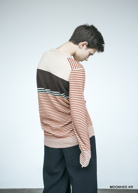 Striped Cashmere Sweater [BEIGE]