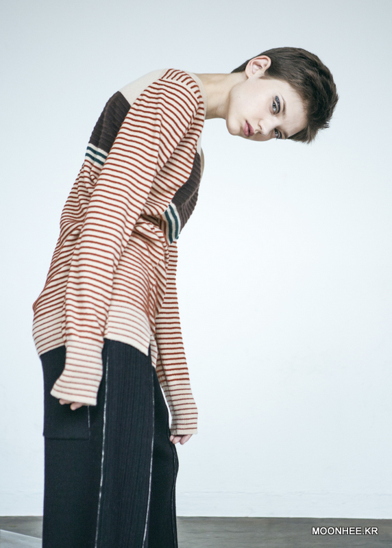 Striped Cashmere Sweater [BEIGE]