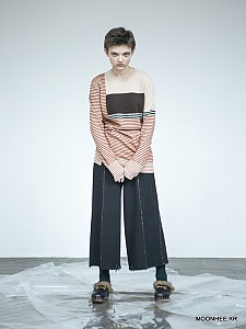 Striped Cashmere Sweater [BEIGE]