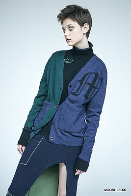 Cashmere Reassembled Cardigan [NAVY]